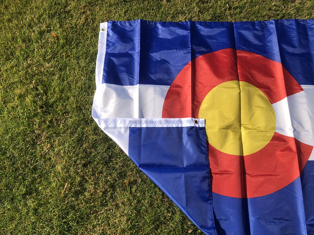 НЕБЕСНЫЙ ФЛАГ флаг Колорадо 90x150 см полиэстер двойного проникновения США флаг штата Колорадо флаг США подвесной баннер Изображение 3