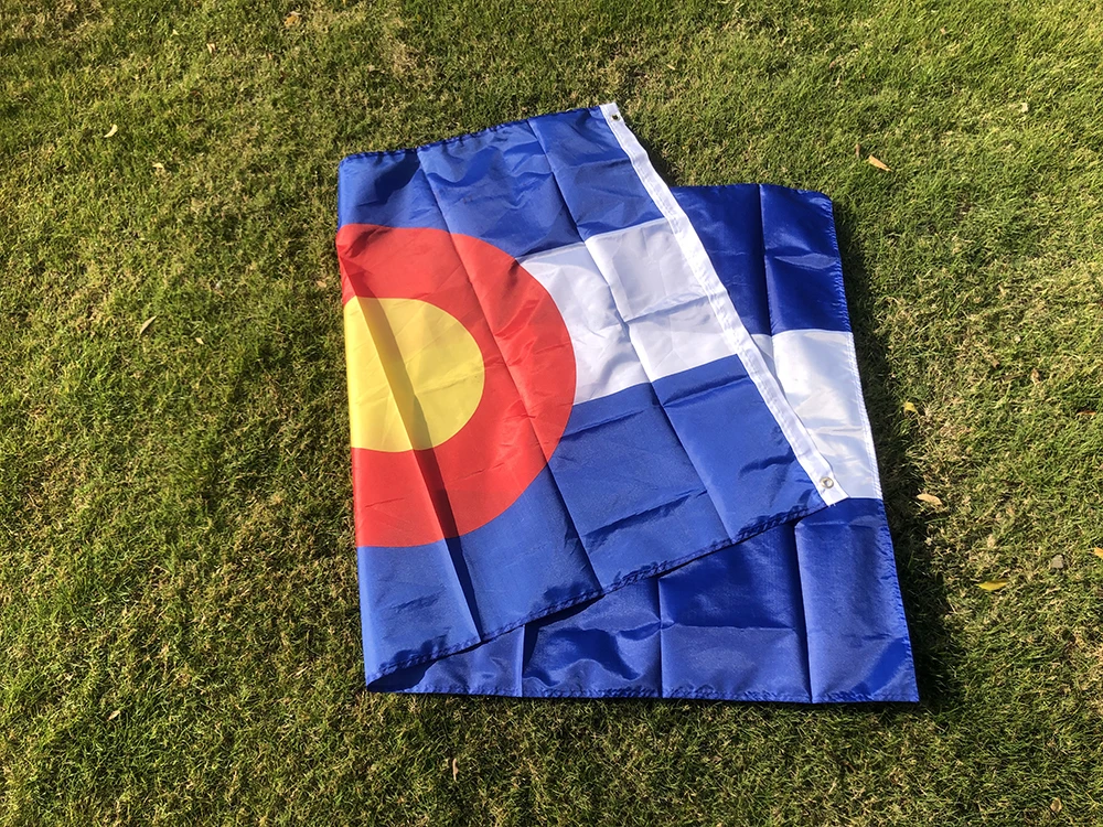 НЕБЕСНЫЙ ФЛАГ флаг Колорадо 90x150 см полиэстер двойного проникновения США флаг штата Колорадо флаг США подвесной баннер Изображение 4