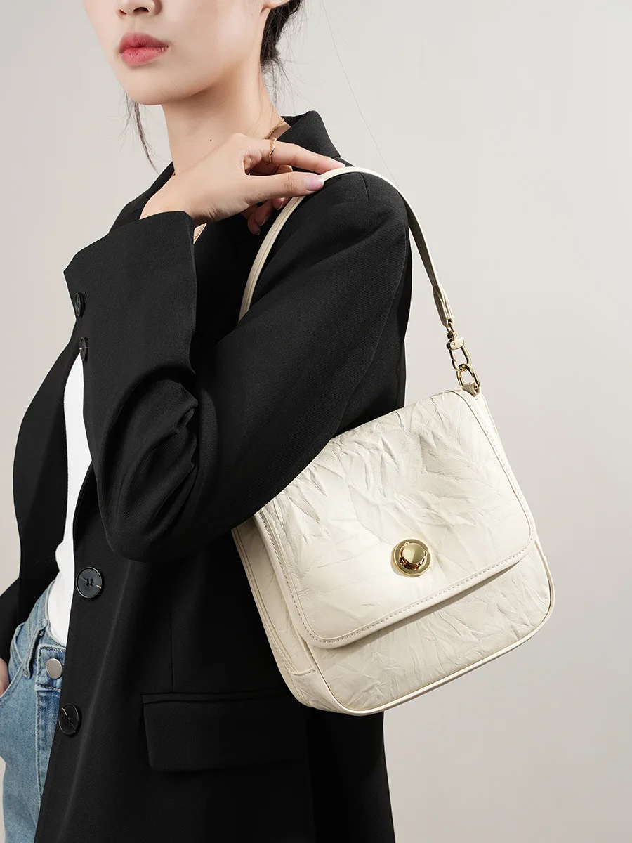 Новая роскошная Женская сумка с рисунком захвата для рук, высококачественная плиссированная модная сумка-тоут из натуральной кожи, сумки через плечо через плечо Изображение 0