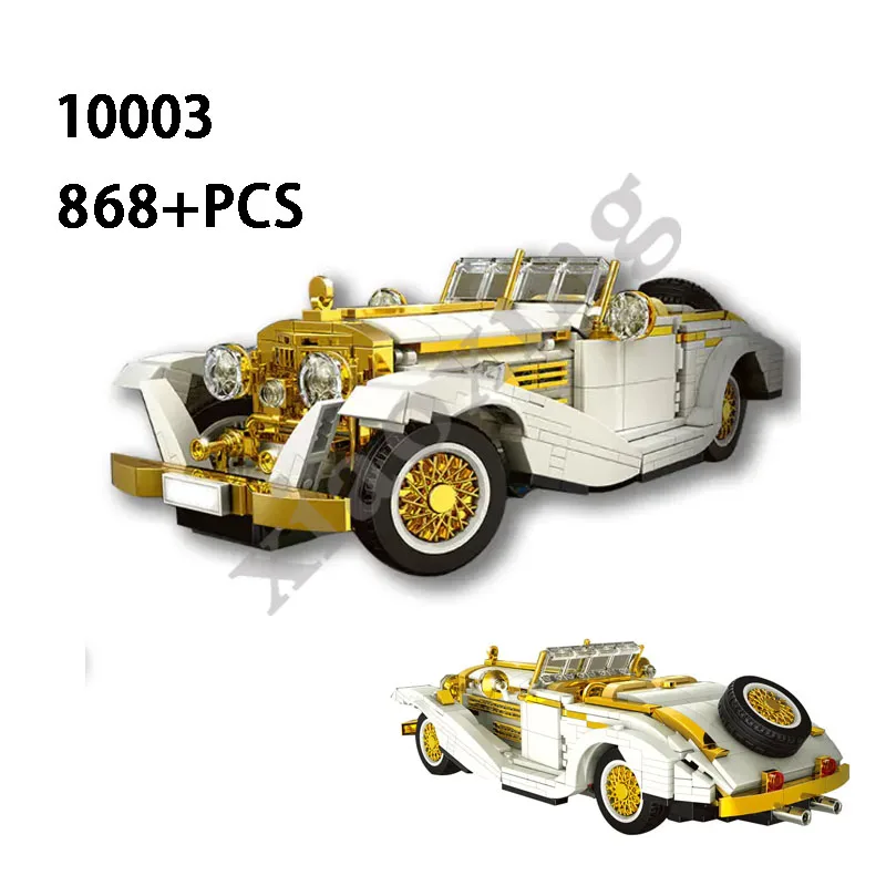 Новый 10003 Ностальгический Классический Автомобиль 868 + шт Коллекция Строительных Блоков Для Взрослых Мальчик Собрал Строительные Блоки Спортивный Автомобиль Игрушки Изображение 0