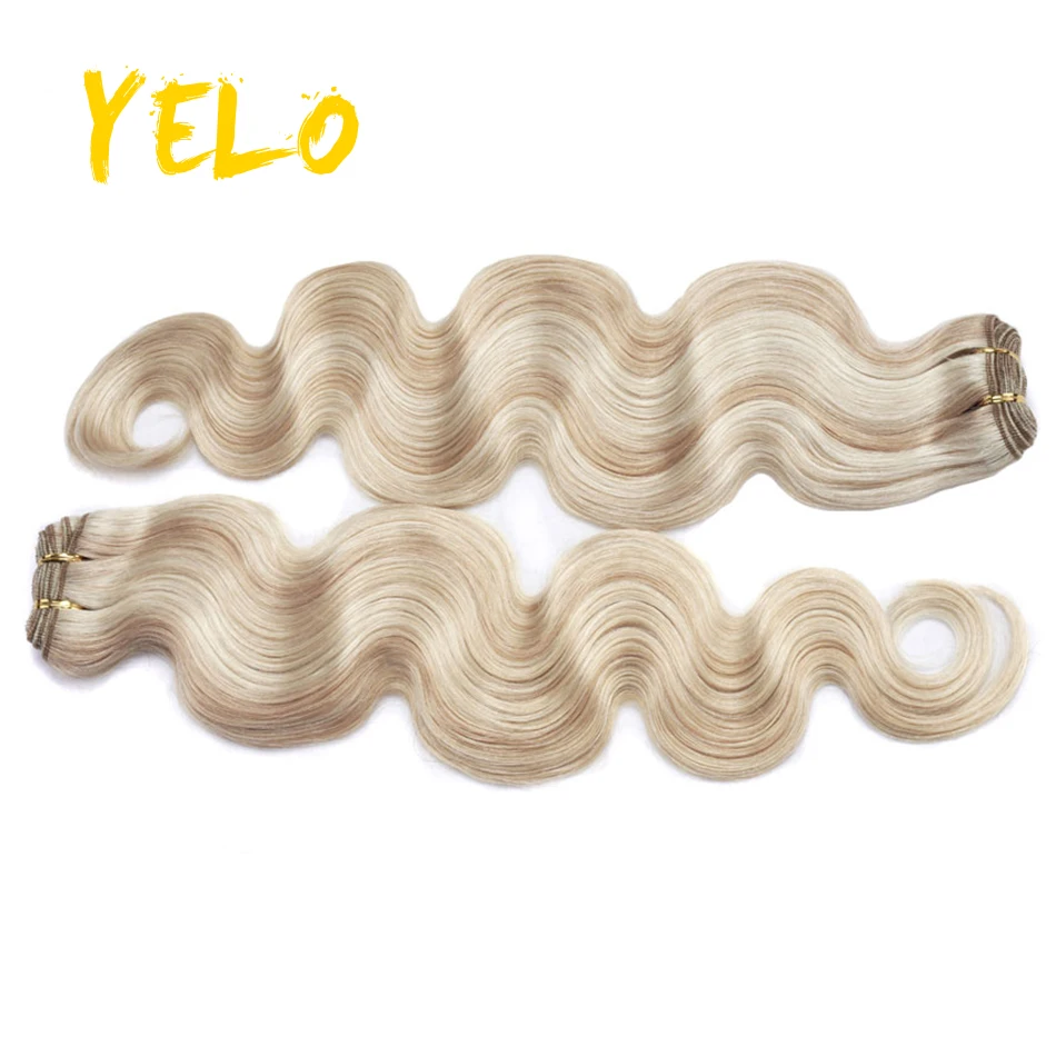 Объемные пучки Yelo Body Wave с Бразильской изюминкой, плетение из человеческих волос, пучки натуральных волос Remy для наращивания, объемные волосы в стиле волны 12-26 дюймов Изображение 3