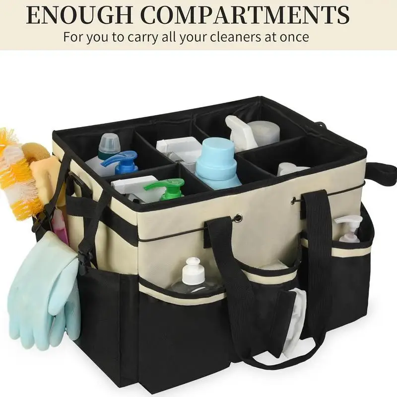 Органайзер для уборки, Носимая сумка для уборки, водонепроницаемая сумка-ведро для уборки, сумки для уборки большой емкости для домработниц Изображение 3