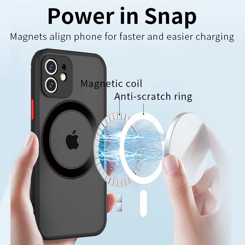 Официальный Оригинальный Магнитный Чехол Frosting Magsafe Для iPhone 15 14 13 11 12 Pro Max Mini Plus XS Max XR X Чехол Для Беспроводной Зарядки Изображение 2