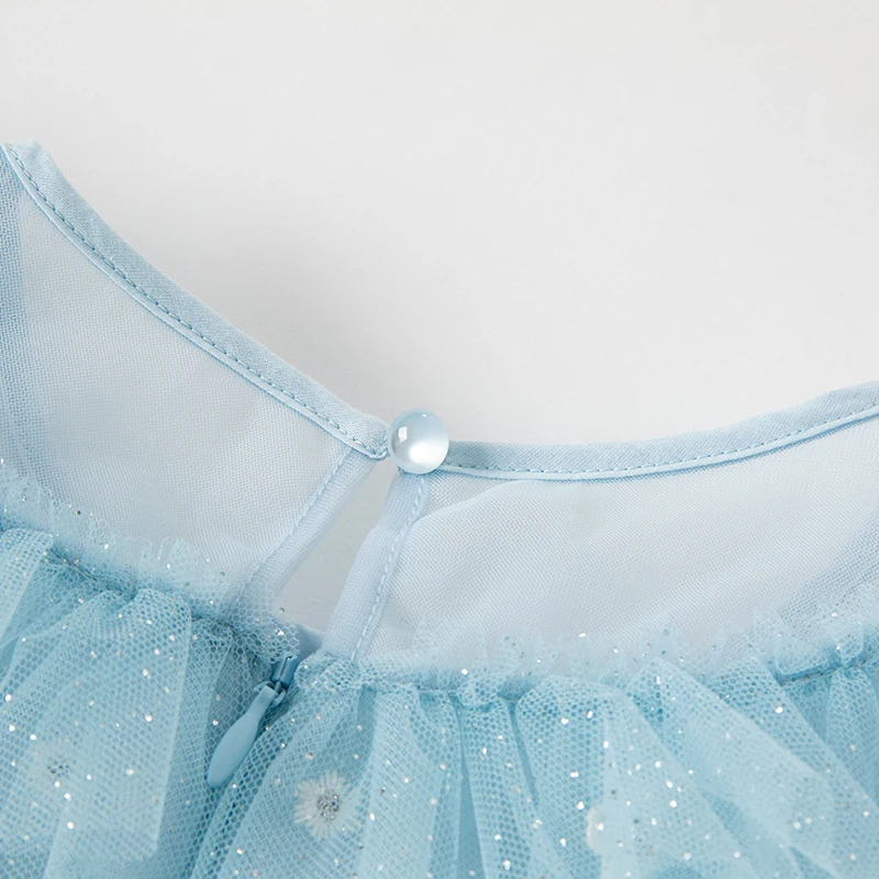 Платья для девочек Dave Bella, новое детское сетчатое платье, летнее детское платье принцессы DB2235480 Изображение 4