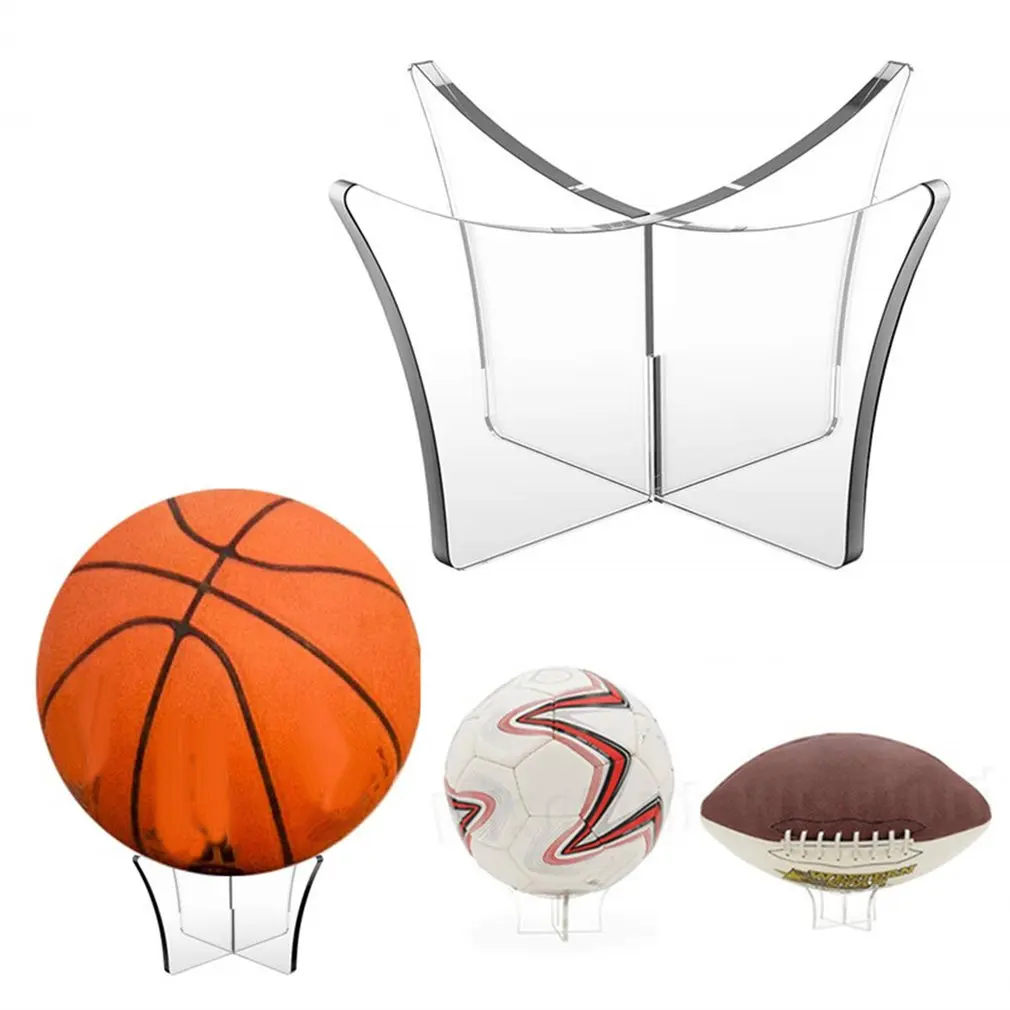 Прозрачная акриловая подставка для мяча Держатель дисплея Подставка для футбола Волейбола баскетбола футбольного мяча для регби Изображение 1