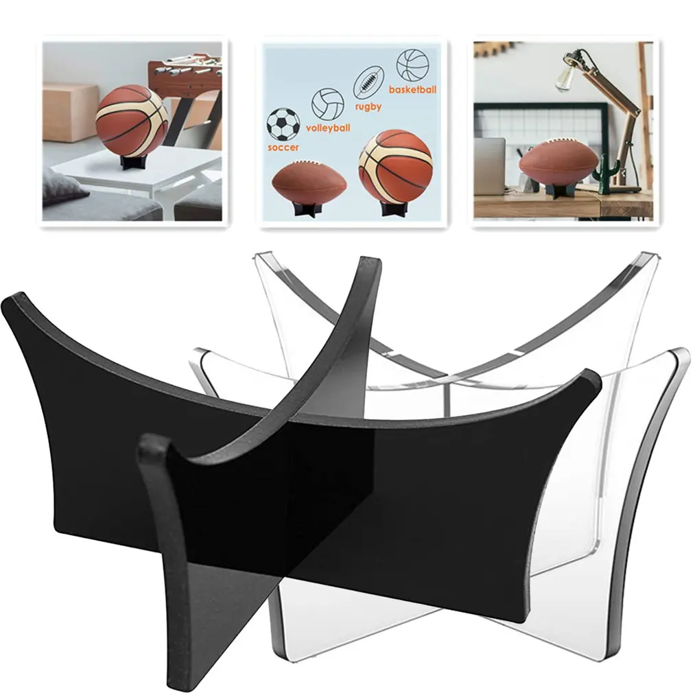 Прозрачная акриловая подставка для мяча Держатель дисплея Подставка для футбола Волейбола баскетбола футбольного мяча для регби Изображение 5
