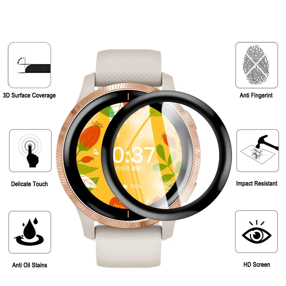 Прозрачная защитная пленка с 3D изогнутыми мягкими краями Smartwatch, полное покрытие для часов Polar Vantage V3, защитная пленка для экрана, умные аксессуары Изображение 2