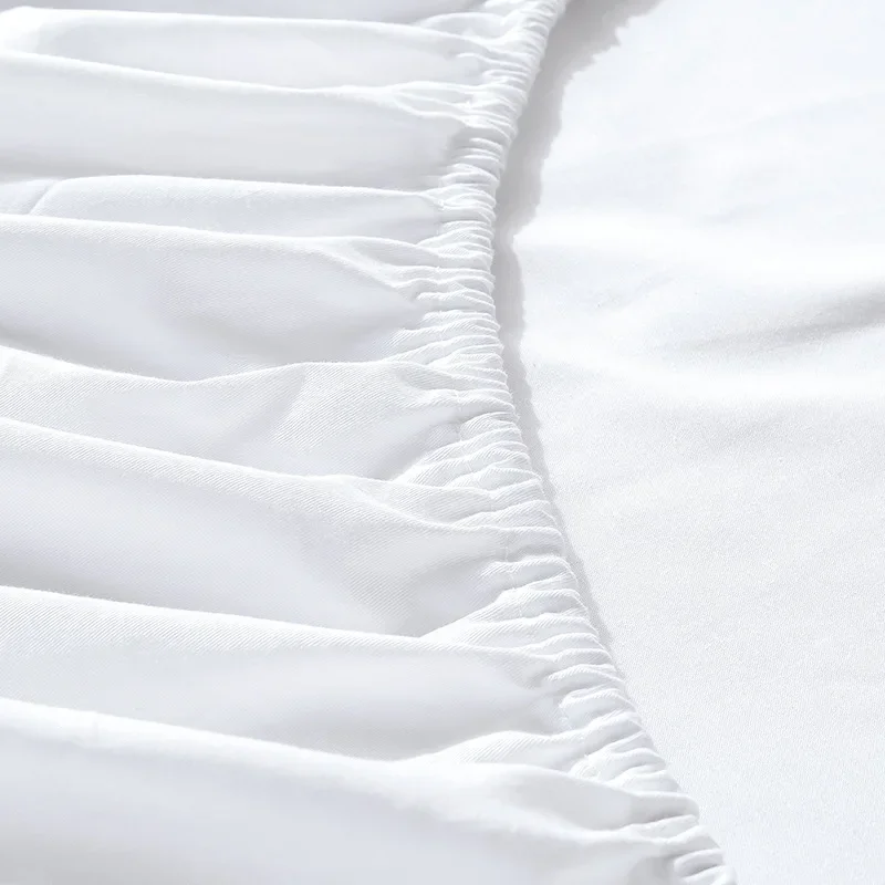 Простыня из белого полиэстера JFLEGAL с эластичной лентой, покрывало, защитные простыни, чехол для гостиничного матраса 180x200 Сабанас Изображение 3