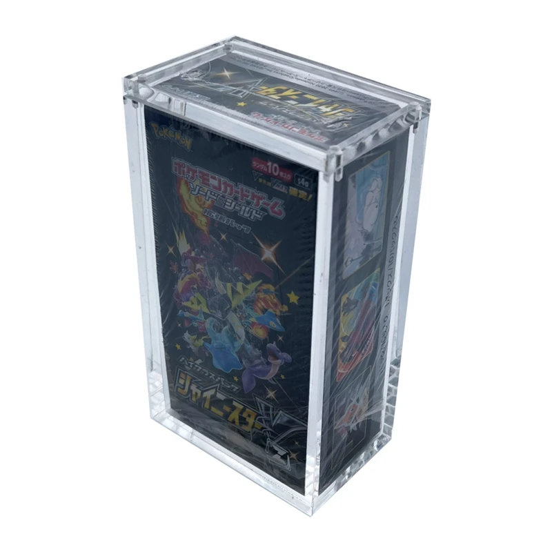 Пылезащитная упаковка в акриловой коробке Прозрачный акриловый чехол для витрины с выдвижной крышкой для японской элитной коробки Pokemon Box Изображение 1