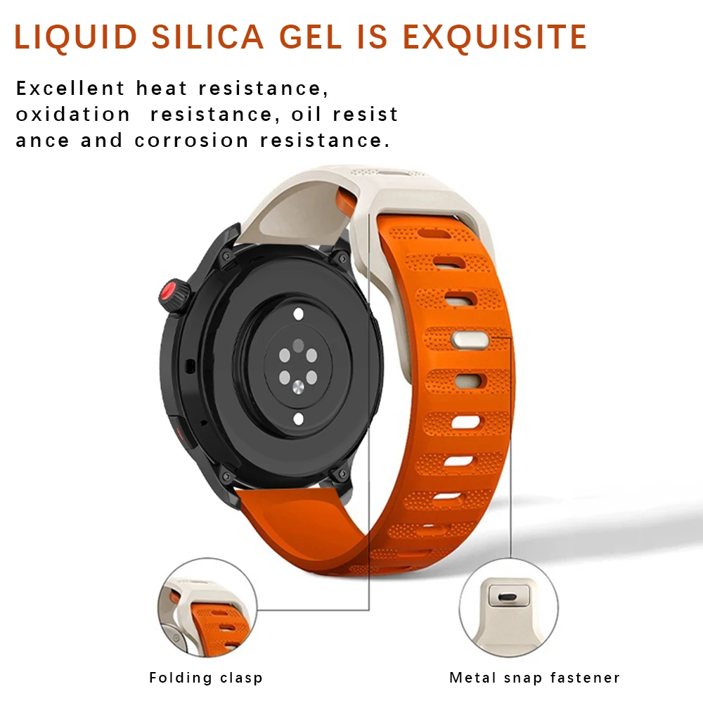 ремешок для часов 20мм 22мм Samsung Galaxy Watch 4/classic 4/5 Pro/3/active 2/46 Силиконовый браслет huawei watch gt 2/2e 3 pro ремешок Изображение 3