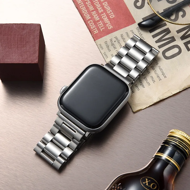 Ремешок из нержавеющей стали для Apple Watch Band 49 мм 40 мм 44 мм 42/38 мм 41 мм 45 мм Браслет iWatch Series 8 7 SE 6 5 4 Ultra Ремешок для часов Изображение 1