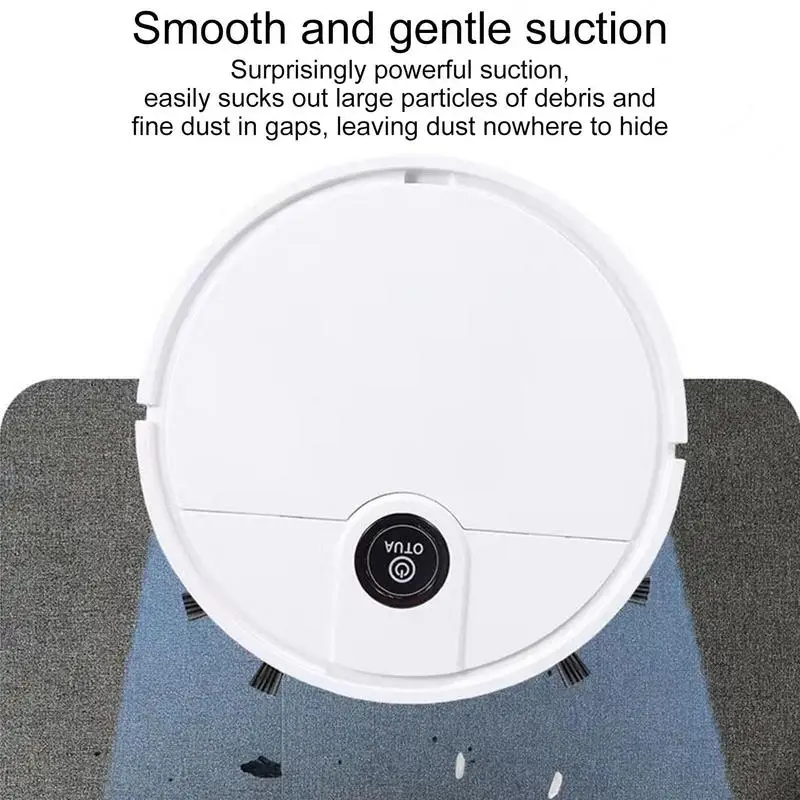 Робот-подметальщик-пылесос Интеллектуальный 3 В 1 Автоматический пылесос-робот 1500 мАч, автоматическая метла с отключением звука, Ультратонкие дизайнерские приспособления для уборки Изображение 4