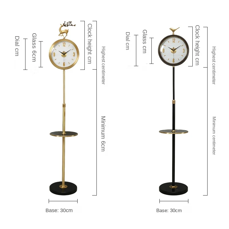 Роскошные латунные напольные часы украшение домашней гостиной большие часы современная простая и тихая творческая личность Shi Ying clock. Изображение 2