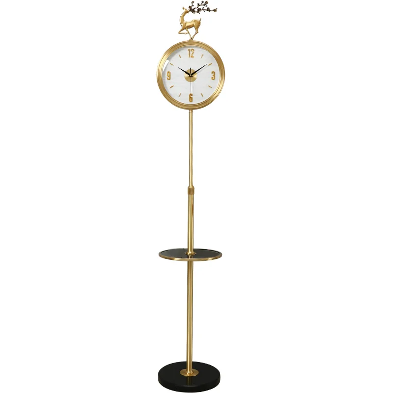 Роскошные латунные напольные часы украшение домашней гостиной большие часы современная простая и тихая творческая личность Shi Ying clock. Изображение 4