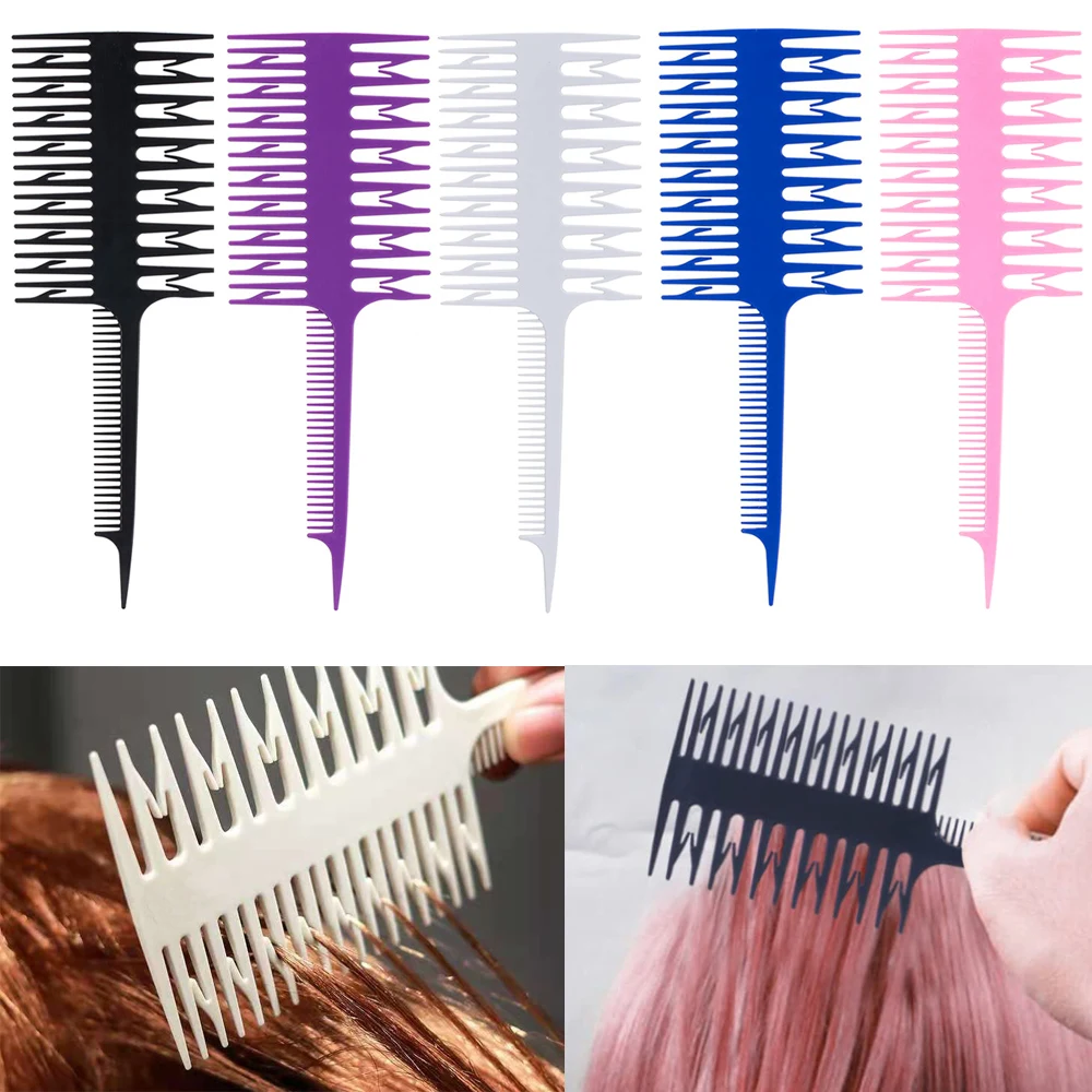 Салонный инструмент для укладки волос: Профессиональная расческа для волос + кисточка для подсветки + градинка из крысиного хвоста для окрашивания волос Изображение 0