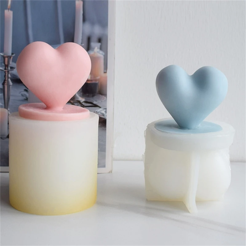 Силиконовая форма с 3D сердечком, сердце любви с основой из смолы, форма для домашнего декора из мыла своими руками Изображение 1