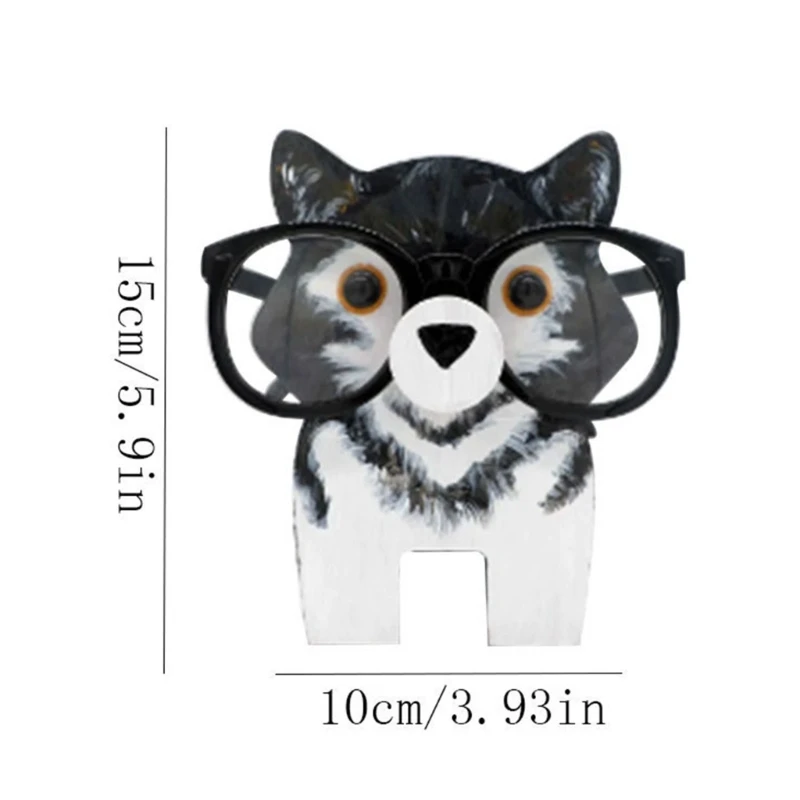 Симпатичная подставка для очков в форме животного, деревянный держатель для очков с животными, собаки Изображение 5