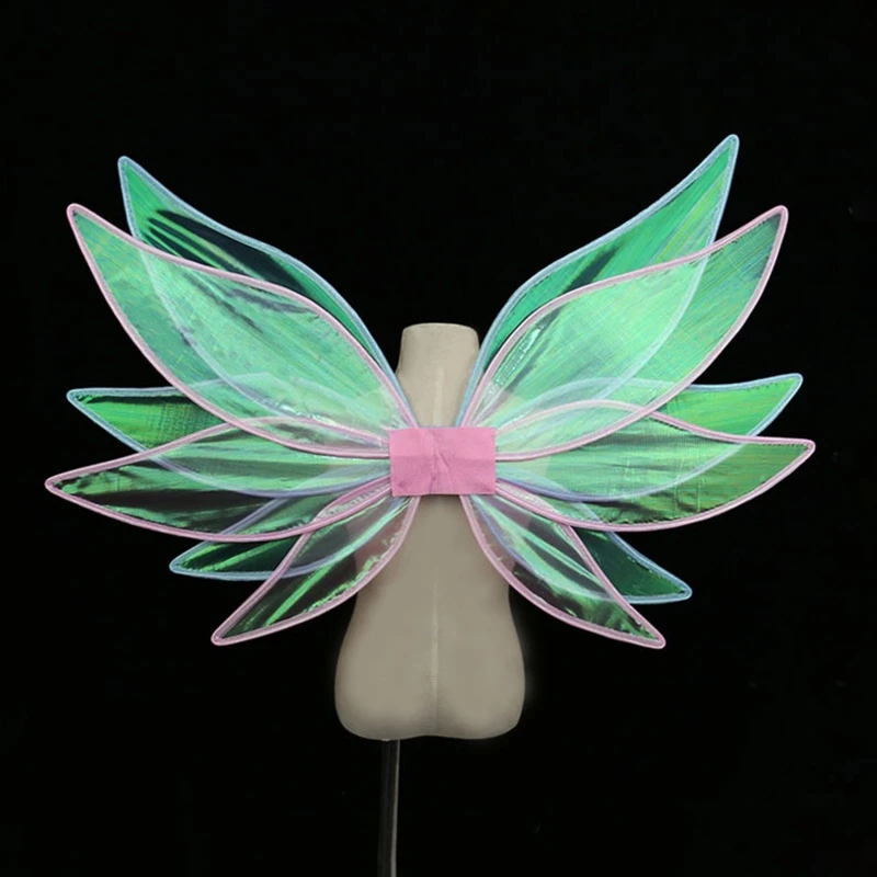 Сказочный ангел с крыльями бабочки, маскарадный костюм для девочек, аксессуары для косплея Изображение 0