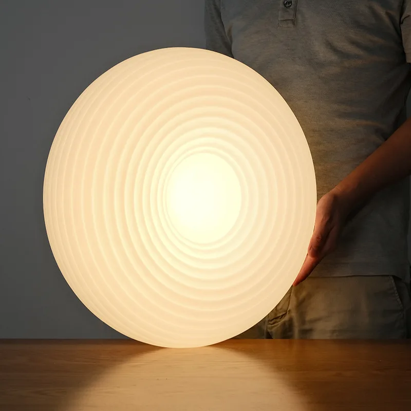Современный простой потолочный светильник из белого полиэтилена, светодиодное затемняющее освещение, светильник для спальни, гостиной, кабинета Изображение 2