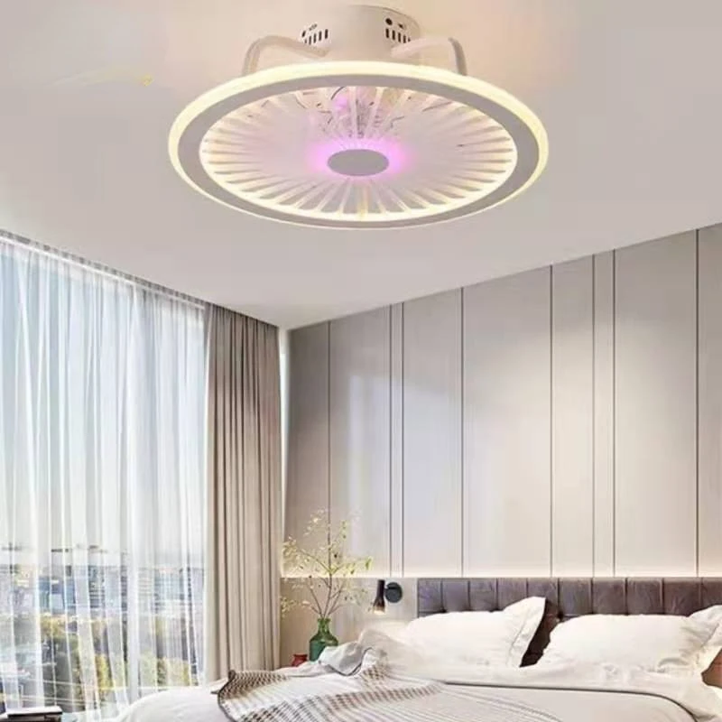 Современный светодиодный потолочный вентилятор в спальне, креативный кабинет, столовая, 3 цвета, вентилятор с дистанционным управлением Изображение 1