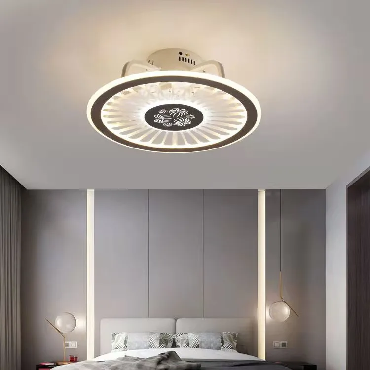 Современный светодиодный потолочный вентилятор в спальне, креативный кабинет, столовая, 3 цвета, вентилятор с дистанционным управлением Изображение 3