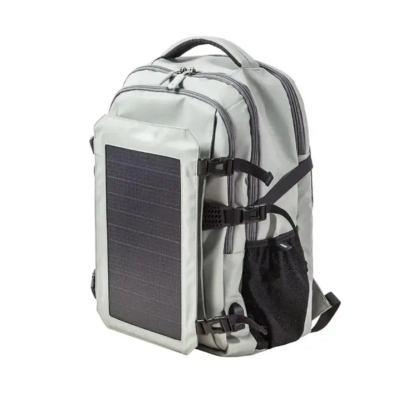 Солнечный рюкзак с Usb-портом для зарядки Водонепроницаемый дорожный ноутбук Изображение 0