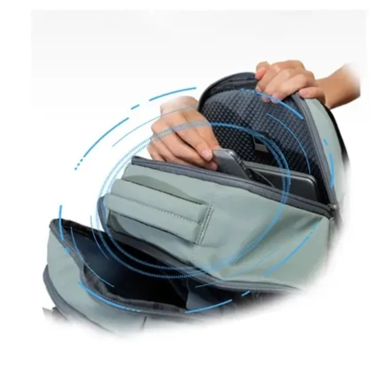Солнечный рюкзак с Usb-портом для зарядки Водонепроницаемый дорожный ноутбук Изображение 4