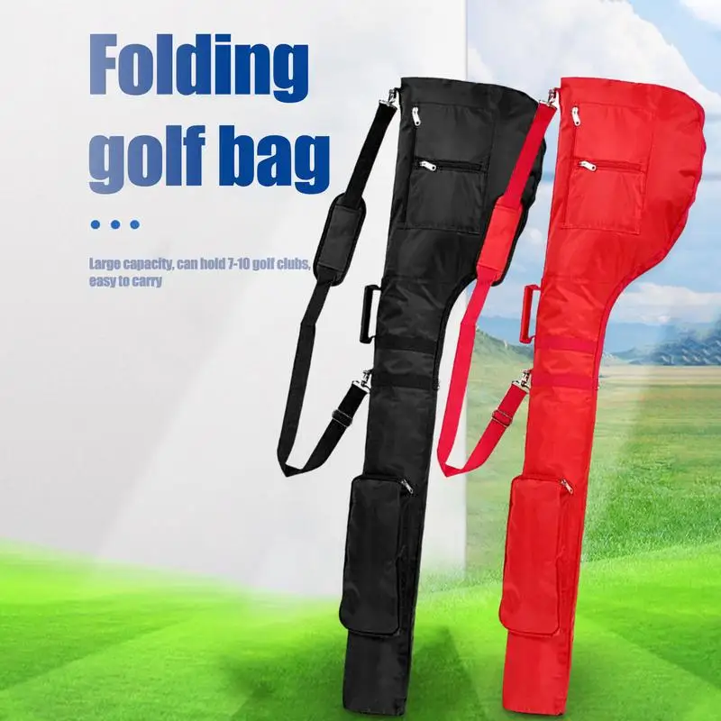 Спортивная сумка для клюшки для гольфа, складная легкая сумка через плечо, сумка для хранения для тренировок в гольфе, складная сумка для тренировок Изображение 0