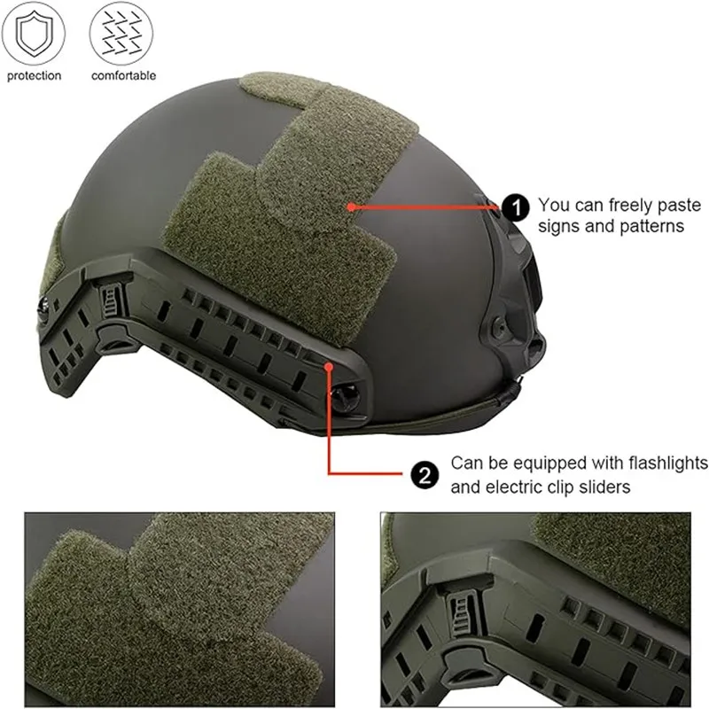 Тактический пейнтбольный шлем Airsoft Fast Helmet MH Type Изображение 1