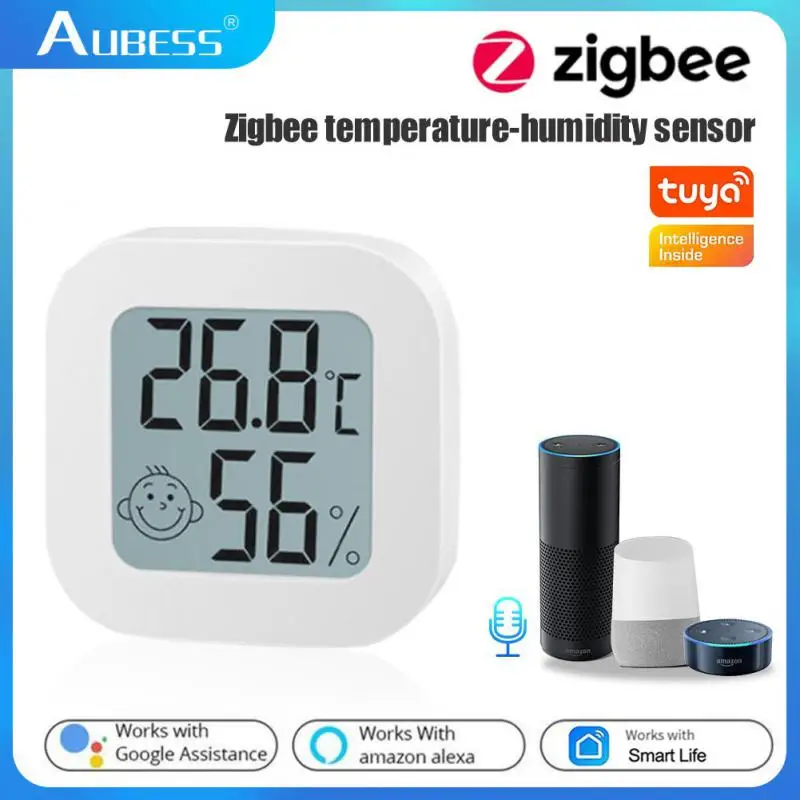 Термометр-гигрометр Zigbee Tuya WiFi Умный ЖК-экран, цифровой датчик температуры и влажности, работа с Alexa Google Home Изображение 0
