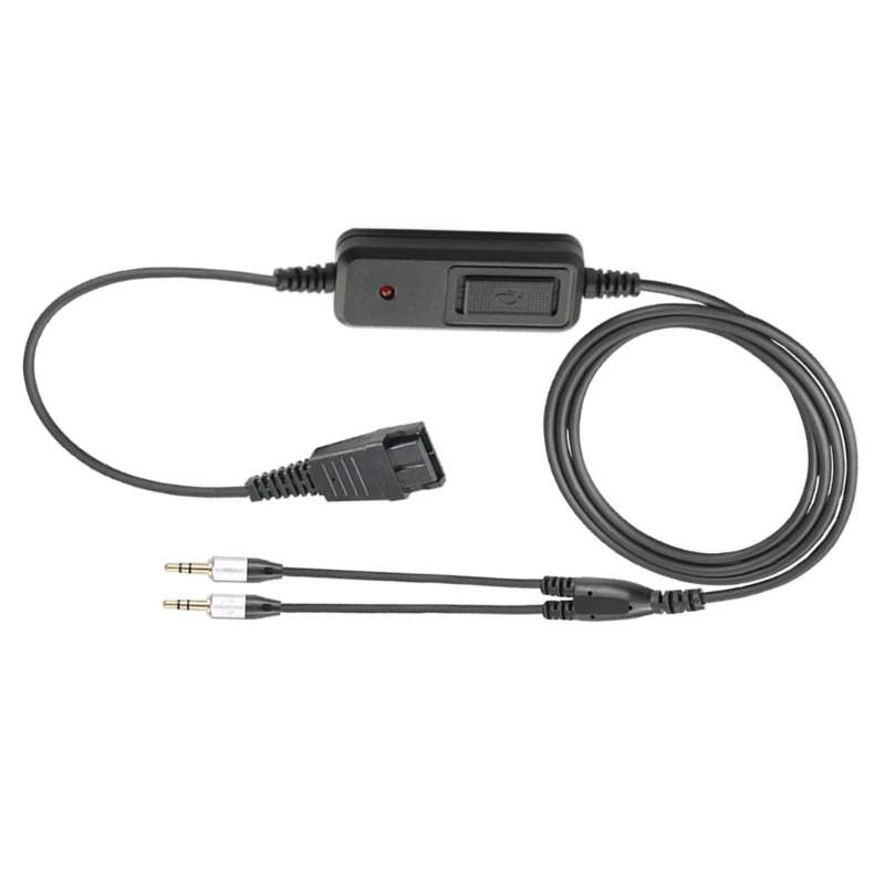 Универсальный кабель 3,5 мм для подключения к QD (быстроразъемному) кабелю гарнитуры QD-шнур Подходит для распознавания голоса Прямая поставка Изображение 1