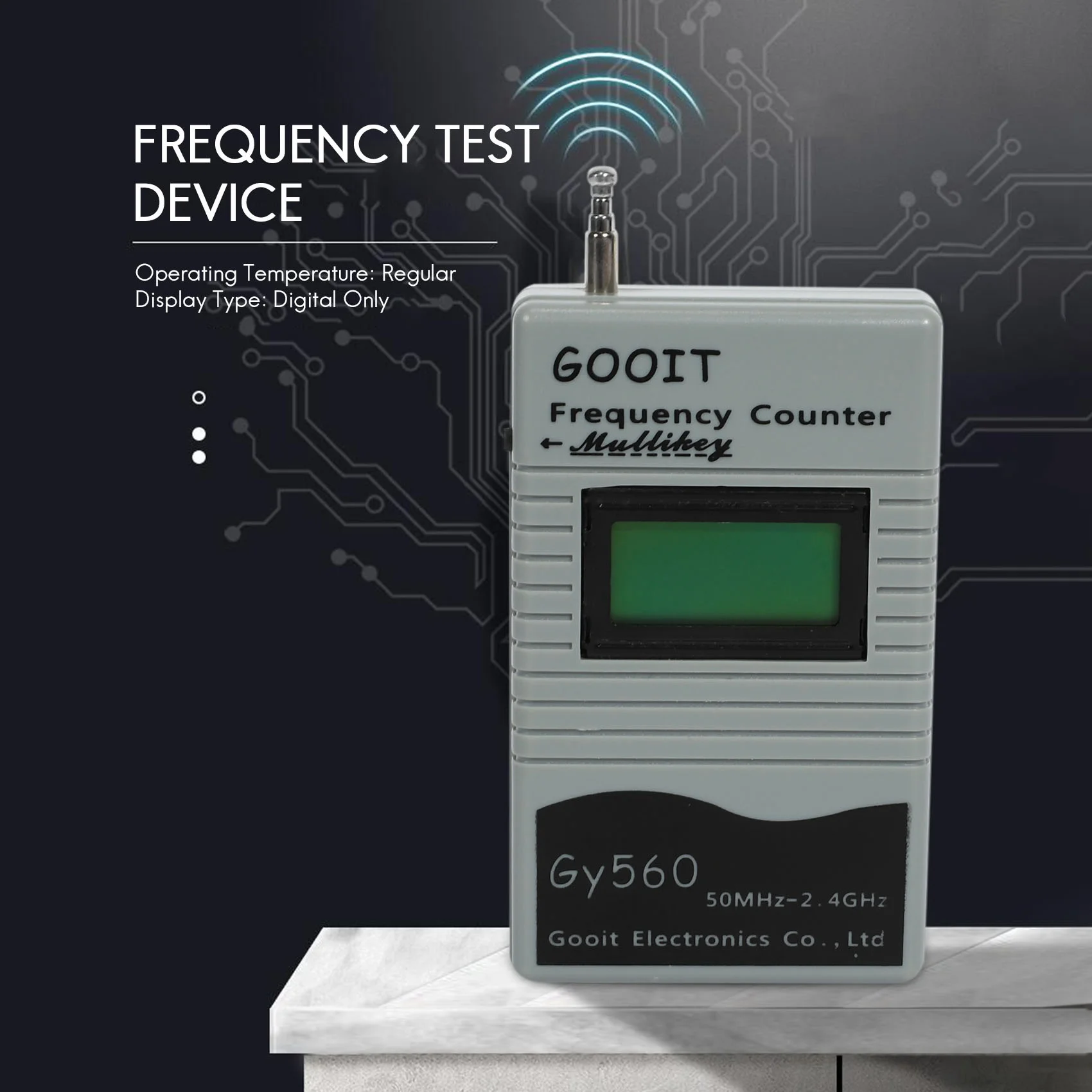 Устройство для проверки частоты двухстороннего радиоприемника GSM 50 МГц-2,4 ГГц, Счетчик частоты GY560, Измеритель частоты Изображение 1