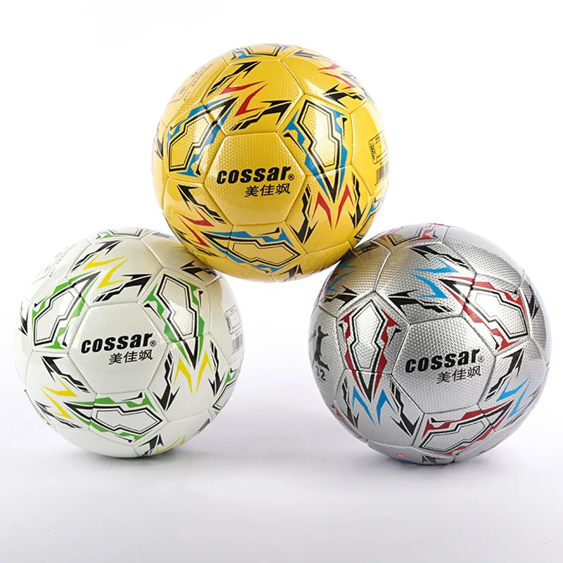Футбольный мяч из искусственной кожи с клейким покрытием Официального размера 5, износостойкий, прочный, защищающий от протечек, футбольный мяч для тренировок на открытом воздухе на лугу Изображение 0