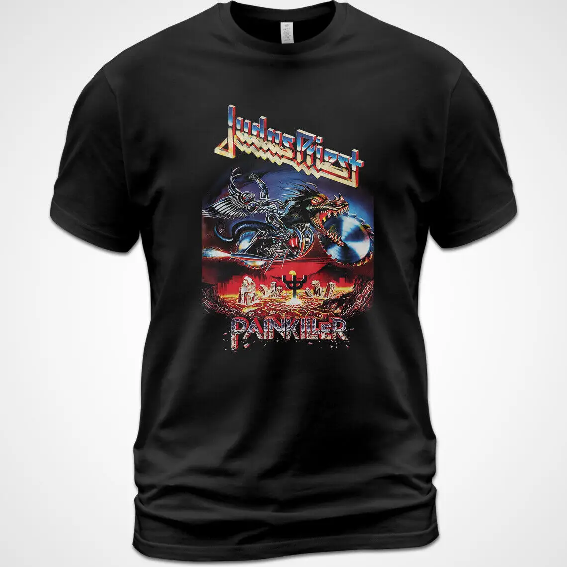 Хлопковая футболка Judas Priest Painkiller Tee Иэн Хилл, Роб Хэлфорд, Гленн Типтон Изображение 0