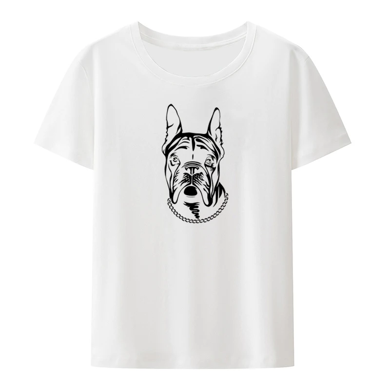 Хлопковая футболка с головой французского бульдога, винтажный топ, уличная одежда Y2k, мужские футболки с графическим принтом Kpop, мужская дизайнерская одежда Tech Cool Изображение 1