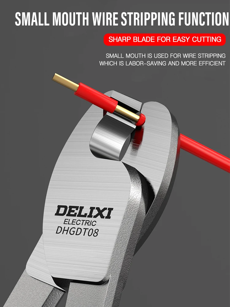 ЭЛЕКТРИЧЕСКИЙ канаторез DELIXI с высоким рычагом, Тяжелый канаторез, острый инструмент для резки кабеля, удобный захват (6 дюймов, 8 дюймов, 10 дюймов). Изображение 4
