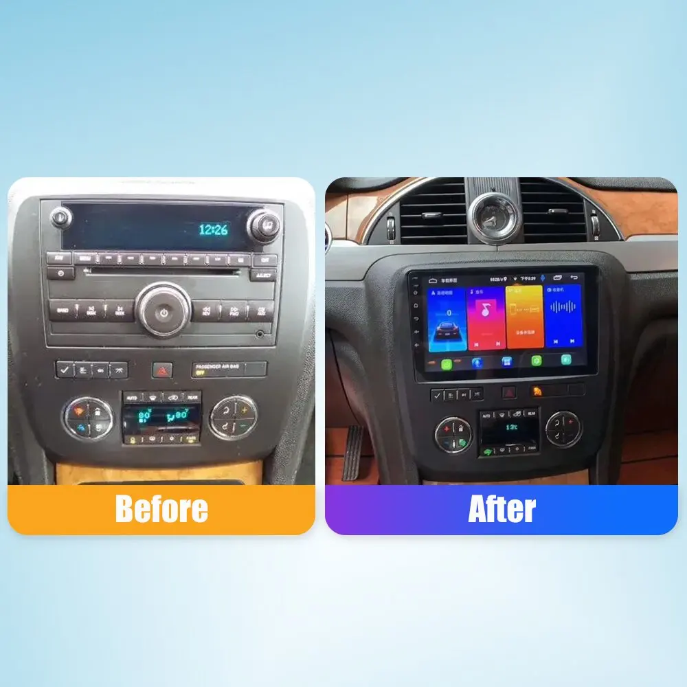 10,33 Дюймовый Автомобильный Радиоприемник для Buick Enclave 2009-2013 2Din Android Восьмиядерный Автомобильный Стерео DVD GPS Навигационный Плеер QLED Экран Carplay Изображение 3