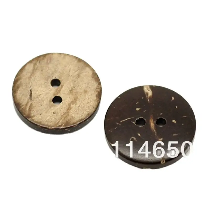 100шт 13 мм натуральная круглая кокосовая пуговица Швейные пуговицы для рукоделия Аксессуары для рукоделия скрапбукинг Изображение 0
