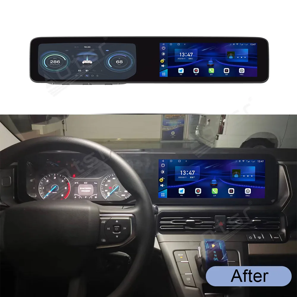 12,3 Дюймов 4G WIFI BT Android 12,0 8 + 256 ГБ Автомобильный Радиоприемник Мультимедиа GPS Навигация Стерео Плеер Для Ford Transit 2022-2023 Головное Устройство Изображение 0