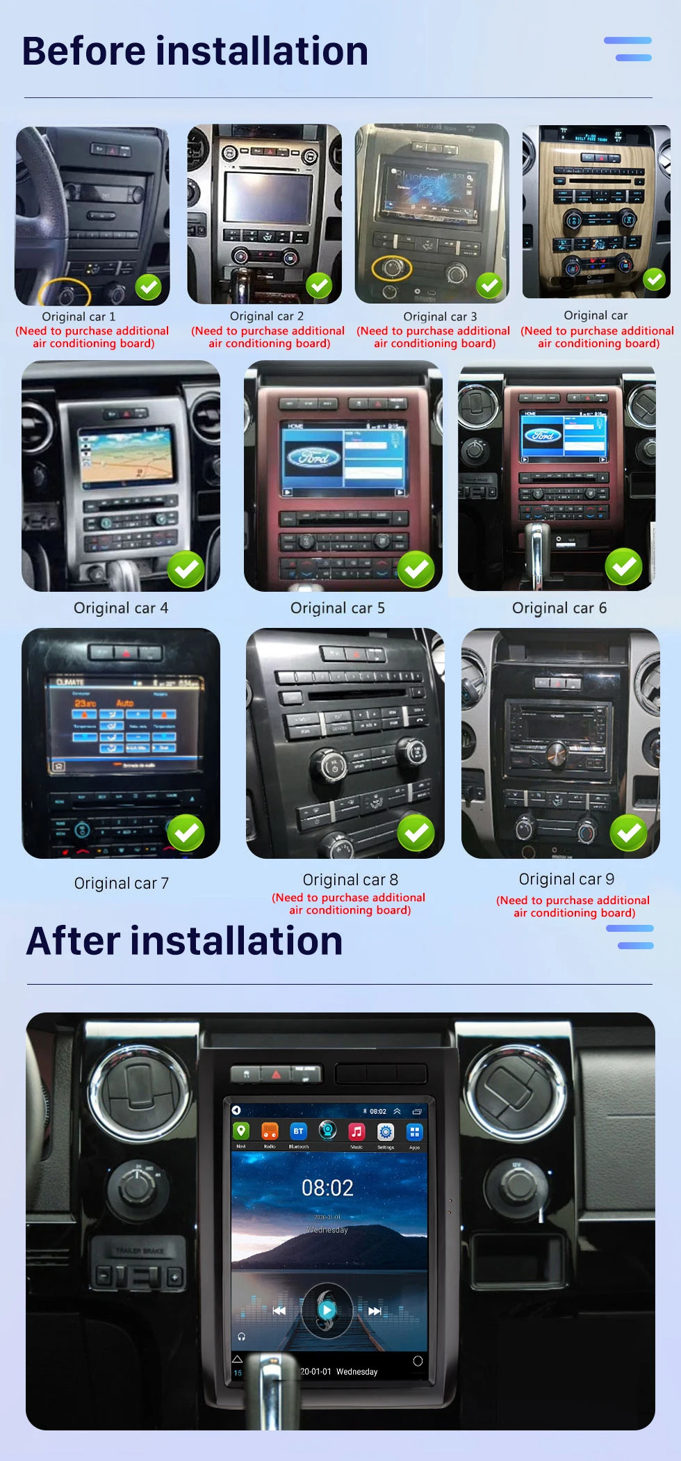 128 ГБ Android автомагнитола для Ford Raptor F150 2008-2014 автомобильный стерео мультимедийный плеер головное устройство Авторадио carplay Google stereo Изображение 0