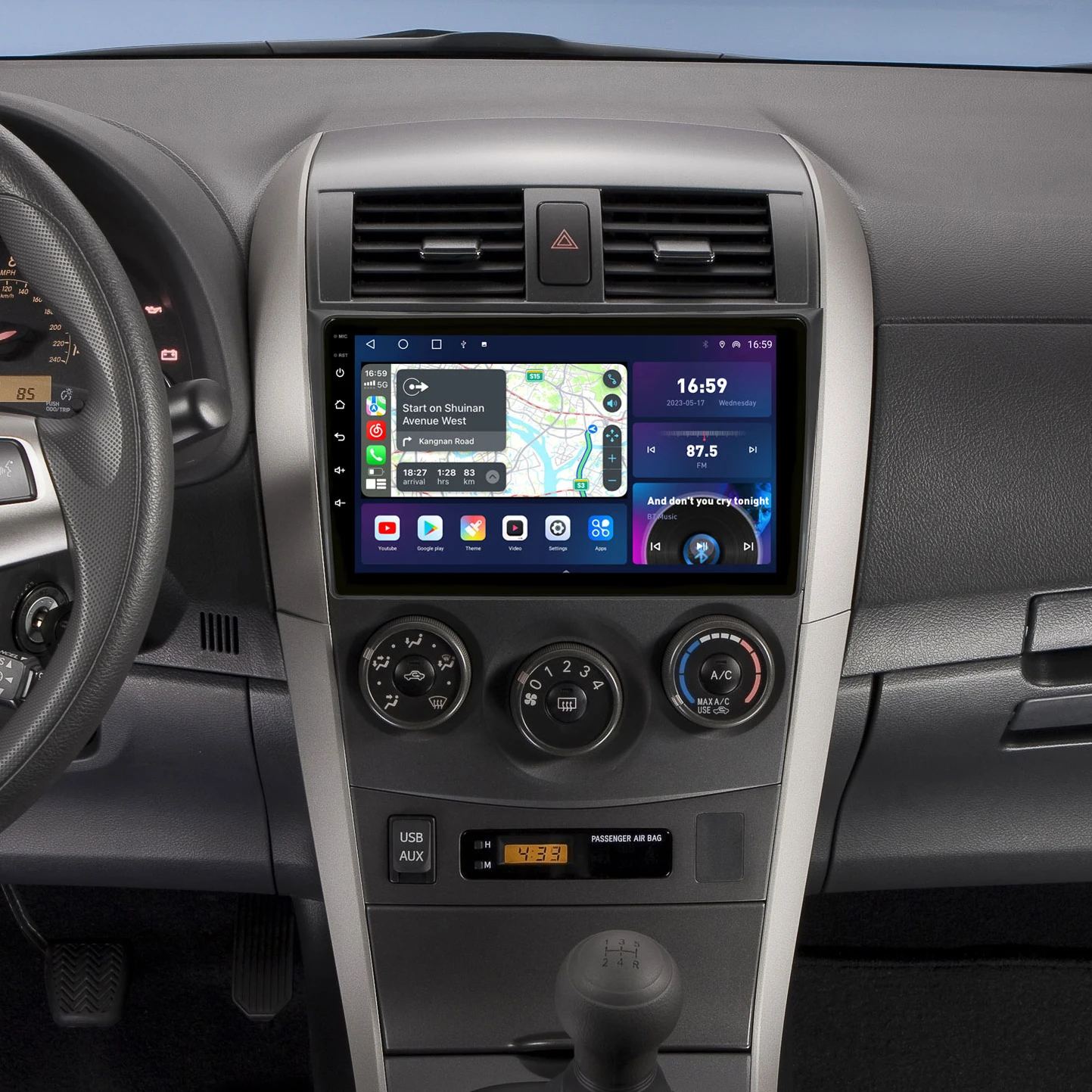 13,1/12,5 дюймов 2K QLED Экран Для Toyota Corolla 10 E140 E150 2006-2013 Android камера CarPlay Автомобильное Радио GPS Стерео Мультимедийный ПК Изображение 2