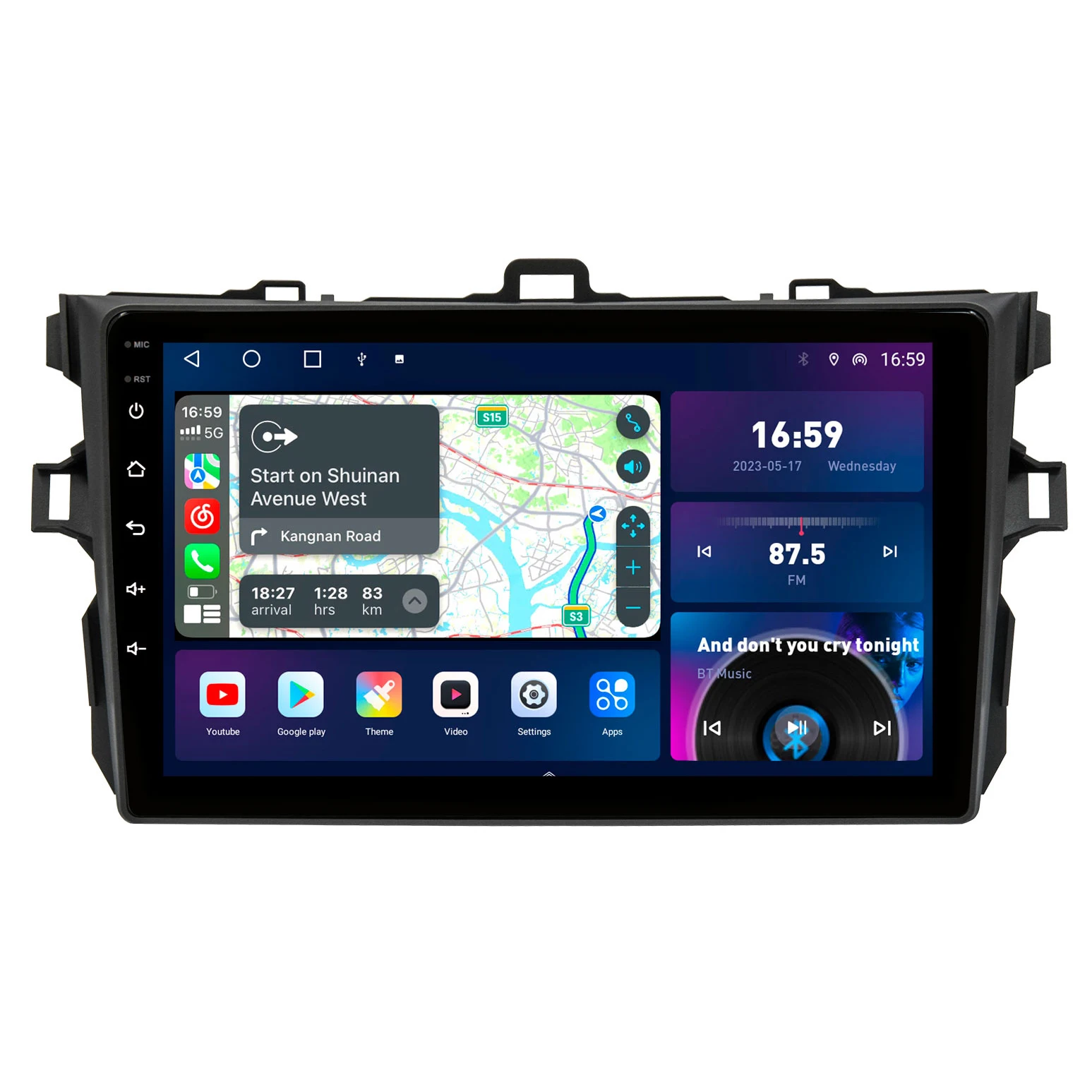 13,1/12,5 дюймов 2K QLED Экран Для Toyota Corolla 10 E140 E150 2006-2013 Android камера CarPlay Автомобильное Радио GPS Стерео Мультимедийный ПК Изображение 3