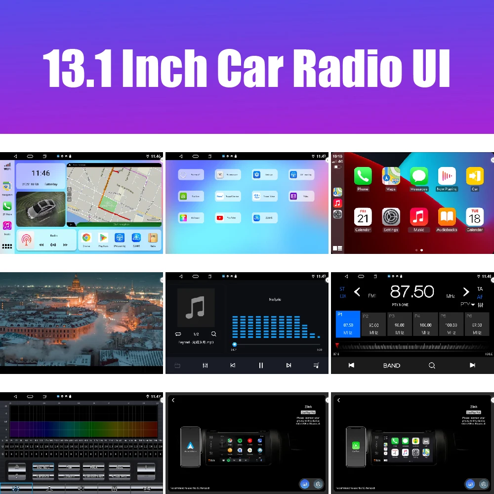13,1-дюймовое автомобильное радио для NISSAN NV400, OPEL MOVANO, автомобильный DVD, GPS-навигация, стерео, Carplay, 2 Din, Центральная мультимедиа, Android Auto Изображение 4
