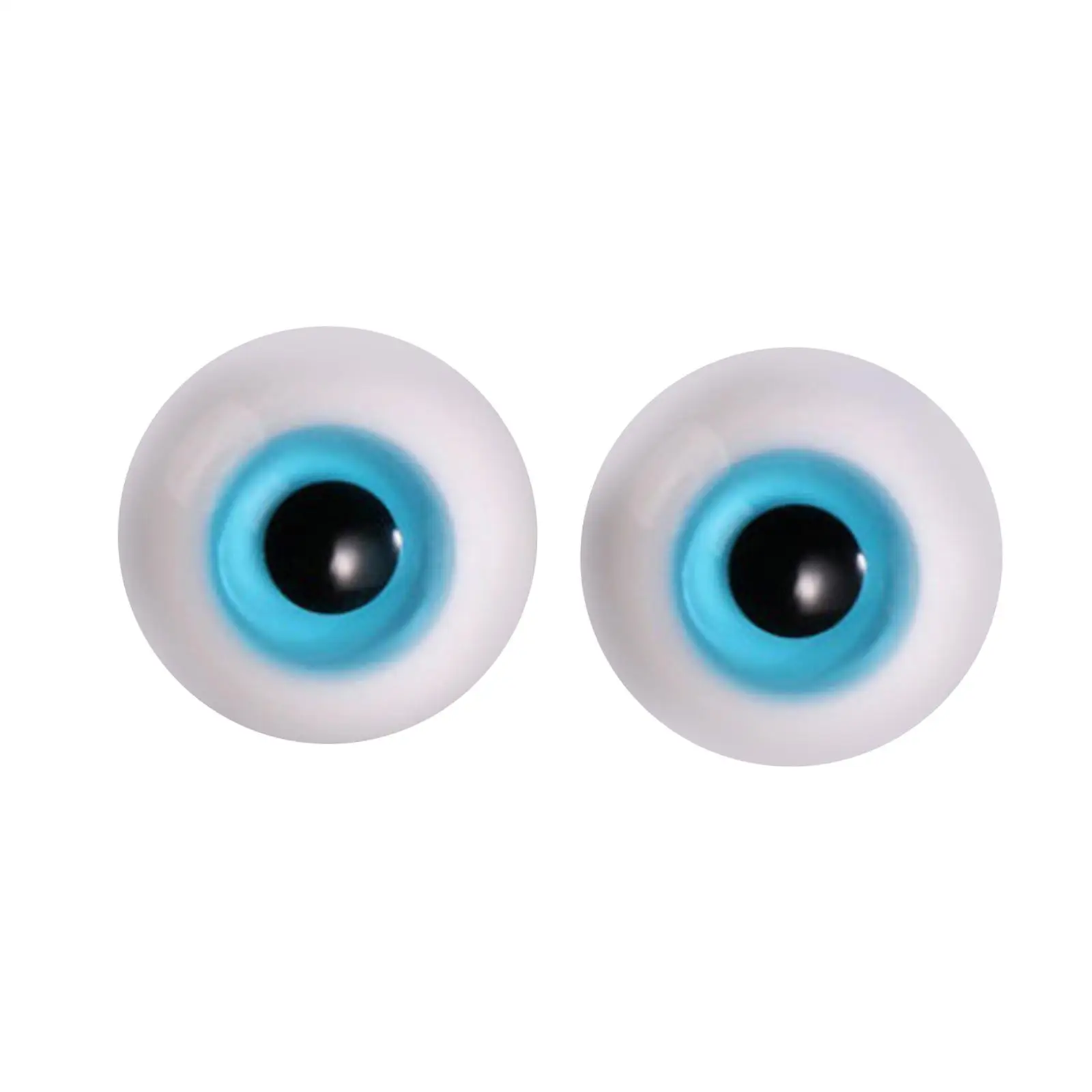 2шт Большие кукольные глаза, шевелящиеся глаза (6 мм), подвижные художественные поделки, глазное яблоко для изготовления кукол, скульптура, реквизит для Хэллоуина Изображение 1