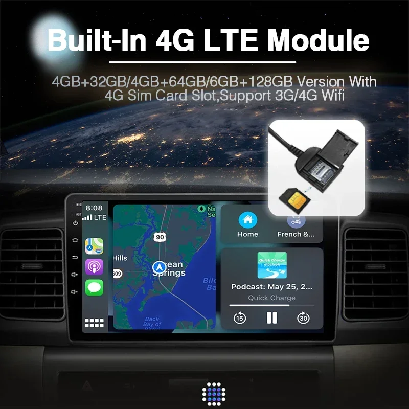 360 Панорамная Камера 8G + 256G Android 13,0 Автомобильный DVD-плеер GPS WIFI Bluetooth RDS Радио Для Nissan March Micra K12 2002 2003-2010 Изображение 3