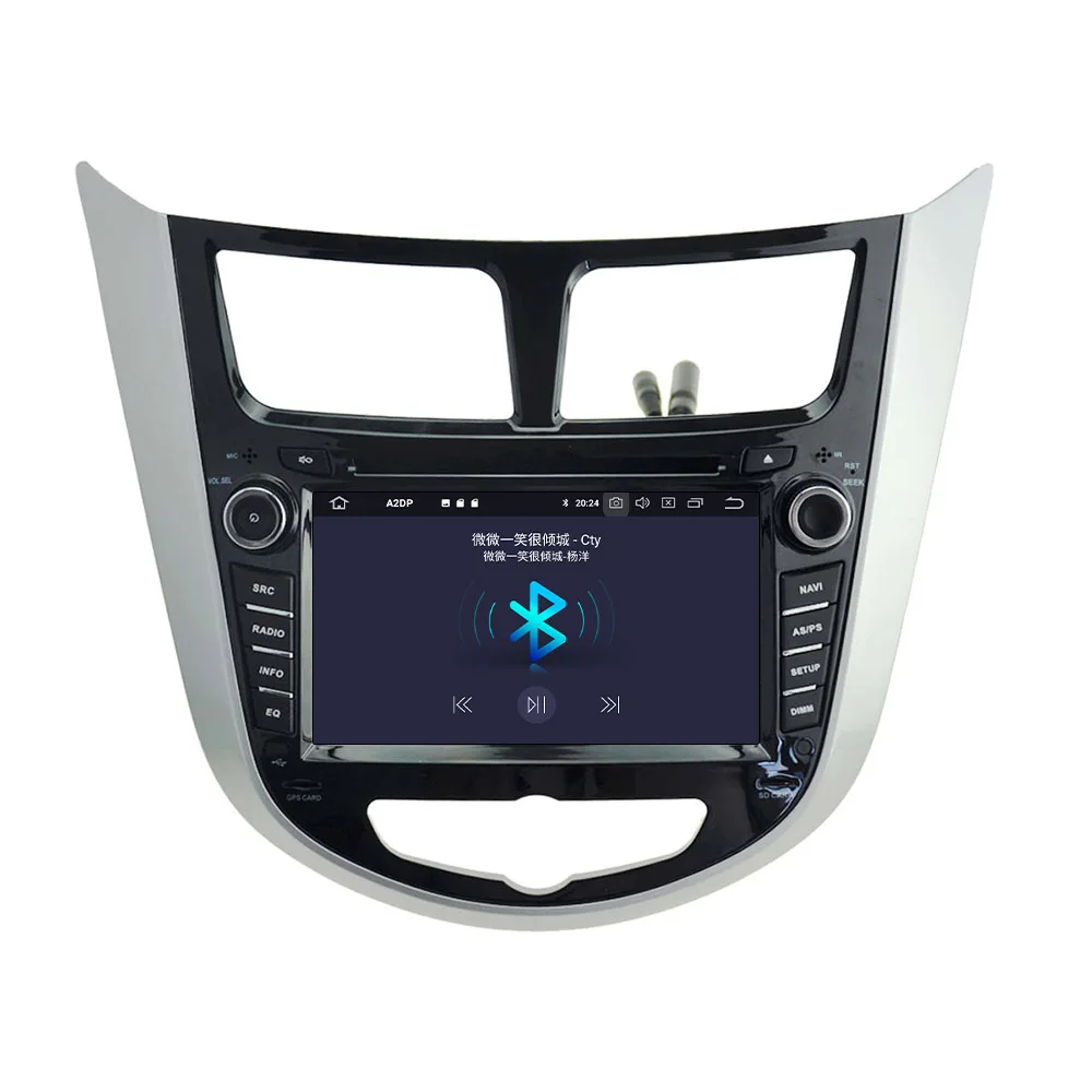 4 + 64 Android 10,0 Автомобильный Мультимедийный Плеер Navi GPS Для Hyundai Solaris Accent Verna 2011-2017 автомобильный DVD-радио Аудио стерео Головное Устройство Изображение 2