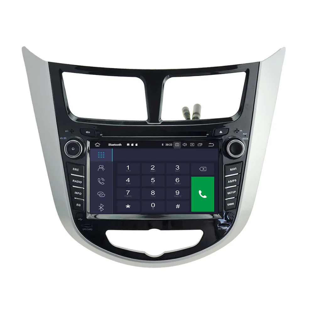 4 + 64 Android 10,0 Автомобильный Мультимедийный Плеер Navi GPS Для Hyundai Solaris Accent Verna 2011-2017 автомобильный DVD-радио Аудио стерео Головное Устройство Изображение 3