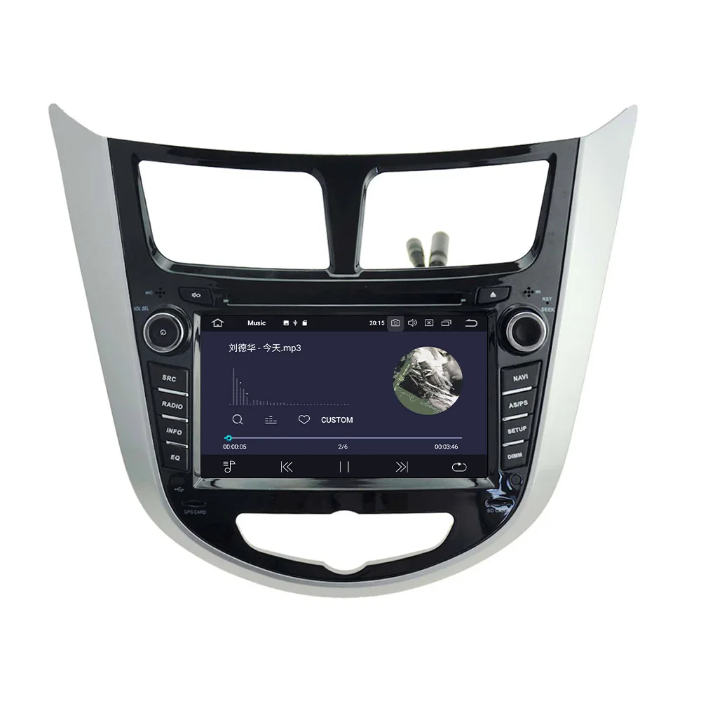 4 + 64 Android 10,0 Автомобильный Мультимедийный Плеер Navi GPS Для Hyundai Solaris Accent Verna 2011-2017 автомобильный DVD-радио Аудио стерео Головное Устройство Изображение 4