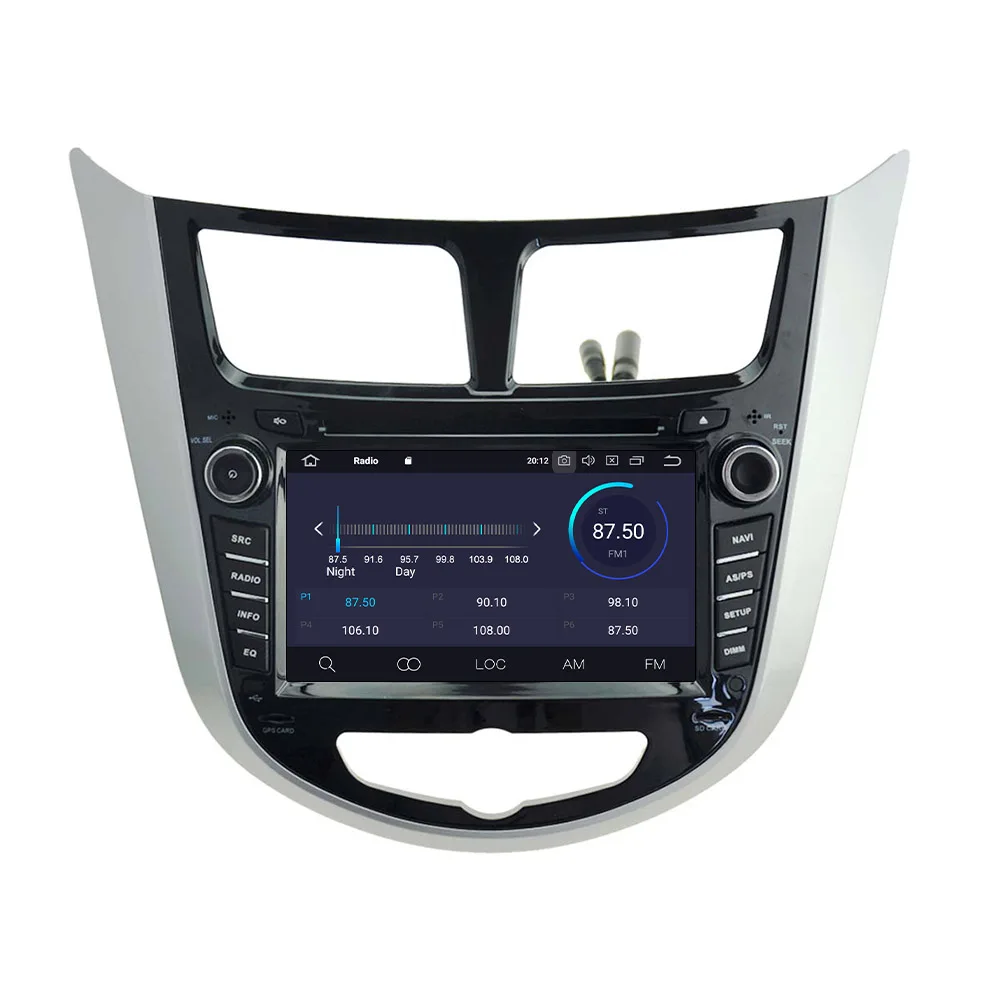 4 + 64 Android 10,0 Автомобильный Мультимедийный Плеер Navi GPS Для Hyundai Solaris Accent Verna 2011-2017 автомобильный DVD-радио Аудио стерео Головное Устройство Изображение 5
