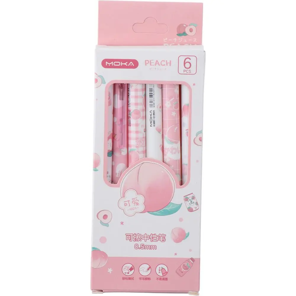 6шт Розовые Милые ручки Креативная Пластиковая Персонализированная ручка Новинка Милые Чернильные ручки Офисные Изображение 0